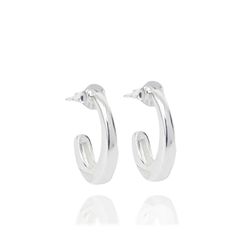 Brinco Argola Oval Melina Prata 925 - B4153 - LE BEAU