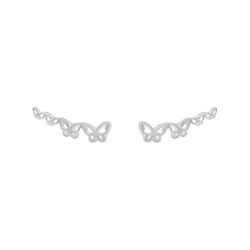 Brinco Ear Cuff Borboletas Prata 925 - B3373 - LE BEAU