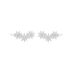 Brinco Ear Cuff Flowers Prata 925 - B3457 - LE BEAU