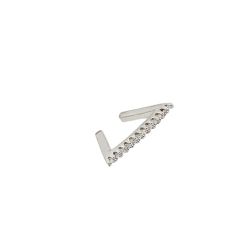Piercing Pressão Quadrado Cristal Prata 925 - B329... - LE BEAU