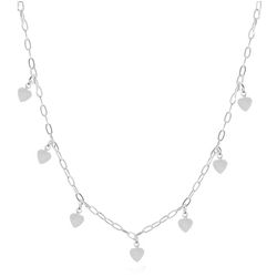 Choker Pingentes Corações Lisos Prata 925 - CKCL2 - LE BEAU