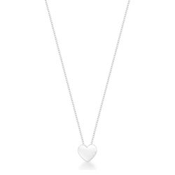 Colar Coração Liso 5mm Prata 925 - P4490 - LE BEAU
