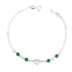 Pulseira Coração com Zircônias Color Prata 925 - ... - LE BEAU