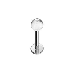 Piercing de Furo Bolinha 4mm Prata 925 - PFB925-0... - LE BEAU