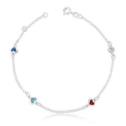 Pulseira ZIrcônias Corações Tifanny Prata 925 - PZ... - LE BEAU