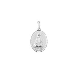 Pingente Medalha Nossa Senhora Aparecida 2cm Prata... - LE BEAU