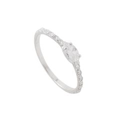 Anel Zircônia Cravejado Prata 925 - A4485 - LE BEAU