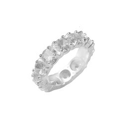 Anel Zirconias 5mm Prata 925 - a4424 - LE BEAU