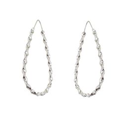 Brinco Argola Gota Torcida 5,5cm Prata - BAG550 - LE BEAU