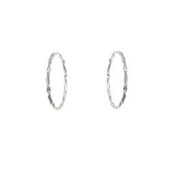 Brinco Argola Torcida 2,4cm Prata - BAT240 - LE BEAU