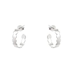Brinco Argolinha Corações Prata 925 - B4786 - LE BEAU