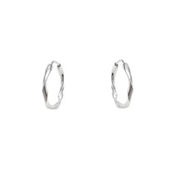 Brinco Argolinha Ondulada 1,2cm Prata - BAO18 - LE BEAU