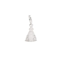 Berloque Nossa Senhora Cravejada 1,5cm Prata 925 -... - LE BEAU