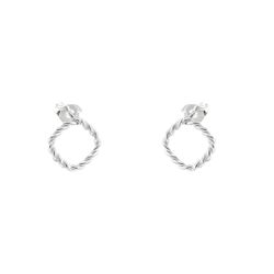 Brinco Quadrado Torcido 1,2cm Prata 925 - B1040 - LE BEAU