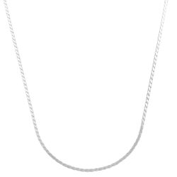 Colar Corrente Trançada Laminada 2mm 40cm Prata 92... - LE BEAU