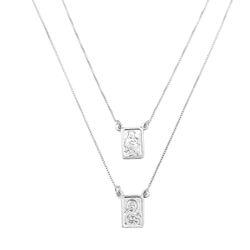 Escapulário Sagrado Coração 1,2cm Prata 925 - ESCS... - LE BEAU