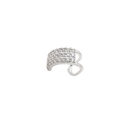 Piercing Pressão Cravejado Cristal Prata 925 - B71... - LE BEAU