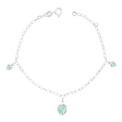 Pulseira Três Corações Cristais Prata 925 - PUL3C... - LE BEAU