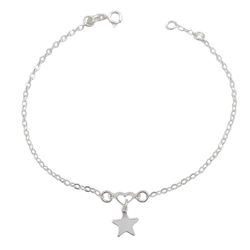 Pulseira Coração Pingente Estrela Prata 925 - PE12... - LE BEAU