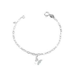 Pulseira Infantil Borboleta Lisa Prata 925 - PIB10 - LE BEAU