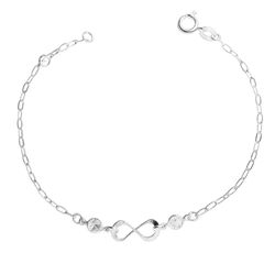 Pulseira Infinito Zirconias Prata 925 - PIZ001 - LE BEAU