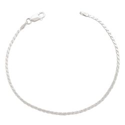 Pulseira Corrente Trançada Laminada 2mm Prata 925 ... - LE BEAU