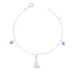 Pulseira Nossa Senhora Aparecida Zircônias Prata 9... - LE BEAU