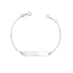 Pulseira Plaquinha Infantil Prata 925 - PINP10 - LE BEAU