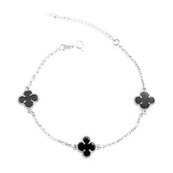 Pulseira Trevos Pretos Prata 925 - PTP987 - LE BEAU