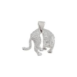 Pingente Onça Cravejado Prata 925 - P9317 - LE BEAU