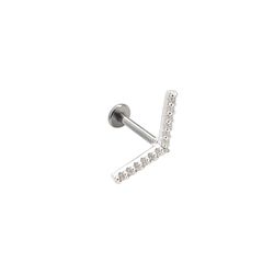 Piercing de Furo Cravejado Prata 925 - B9591 - LE BEAU