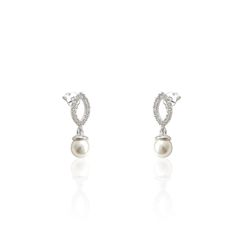 Brinco Cravejado Pérola Prata 925 - B4662 - LE BEAU