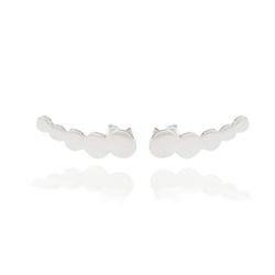 Brinco Ear Cuff Plaquinha Esféras Prata 925 - B243... - LE BEAU