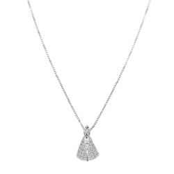 Colar Nossa Senhora Cravejada 1,2cm 40cm Prata 925... - LE BEAU