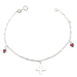Pulseira Flor Zirconias Prata 925 - PF420 - LE BEAU