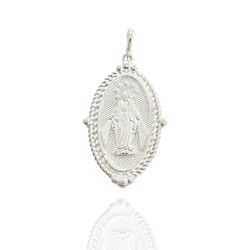 Pingente Medalha Nossa Senhora das Graças Prata 92... - LE BEAU