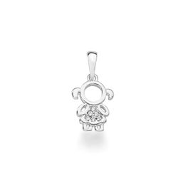Pingente Filhos Vazado Cravejado Prata 925 - P3468... - LE BEAU