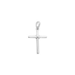 Pingente Crucifixo Liso 2cm Prata 925 - P3513 - LE BEAU