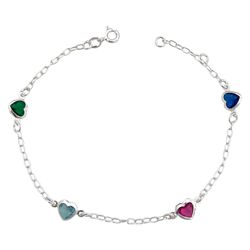 Pulseira Corações 5mm Color Prata 925 - PC5 - LE BEAU