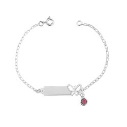 Pulseira Infantil Plaquinha Borboleta Prata 925 - ... - LE BEAU