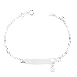 Pulseira Infantil Plaquinha Coração Ponto de LuzPr... - LE BEAU