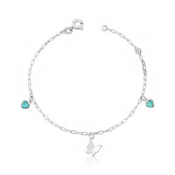 Pulseira Borboleta Cristais Prata 925 - PBR12 - LE BEAU