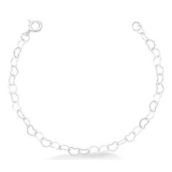 Pulseira Infantil Corações Prata 925 - PLI15 - LE BEAU