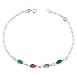 Pulseira Navete Color Prata 925 - PNC - LE BEAU