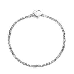 Pulseira Berloque Fecho Coração Liso II Prata 925 ... - LE BEAU