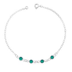 Pulseira 4 Pontos de Luz Color Prata 925 - P4PLE - LE BEAU
