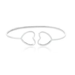 Bracelete Corações Vazados Prata 925 - BRACV - LE BEAU