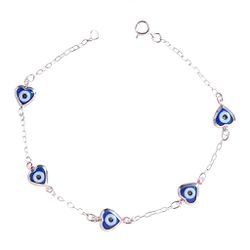 Pulseira Olho Grego Coração Prata 925 - PR925-OGC... - LE BEAU