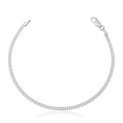 Pulseira Esteira Malha Laminada 2mm Prata 925 - PP... - LE BEAU