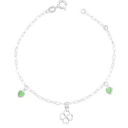 Pulseira Trevo Zirconias Prata 925 - PT450 - LE BEAU